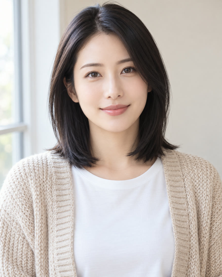 肌がなめらかで左右対称に整いすぎた顔の見本